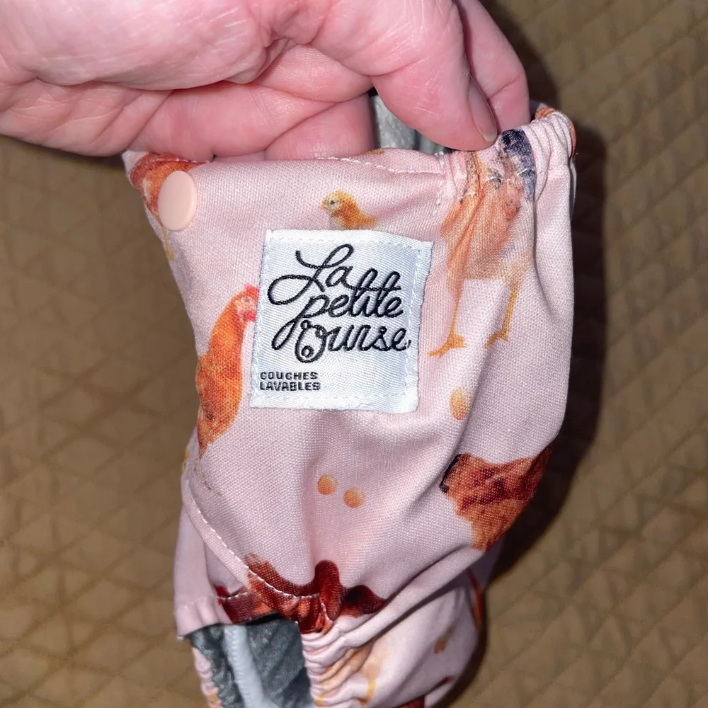 Chicken Diaper Cover with Snap Closures WITH bag